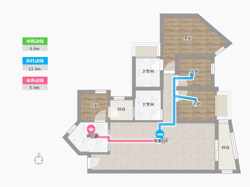 广东省-深圳市-长城盛世家园二期-72.31-户型库-动静线