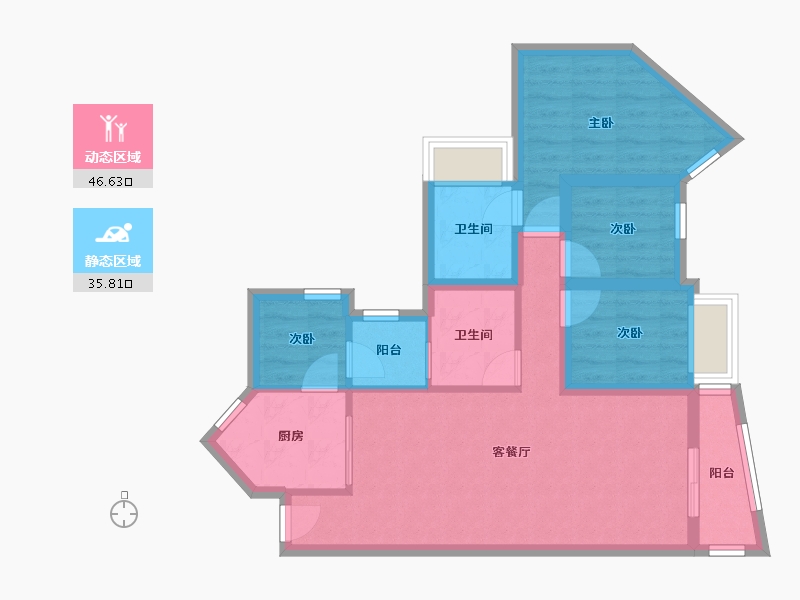 广东省-深圳市-长城盛世家园二期-72.31-户型库-动静分区