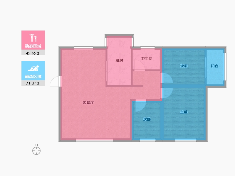 广东省-深圳市-景鹏大厦-69.14-户型库-动静分区