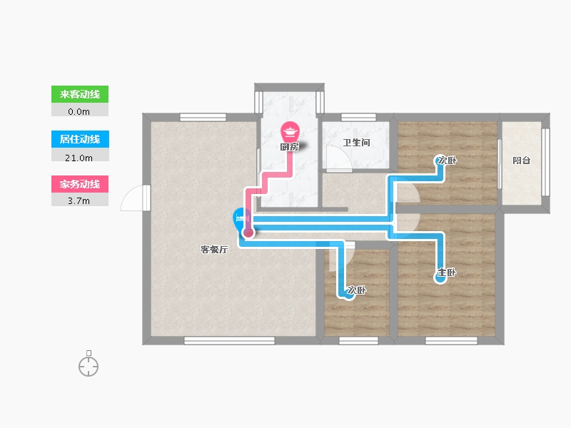 广东省-深圳市-景鹏大厦-69.14-户型库-动静线