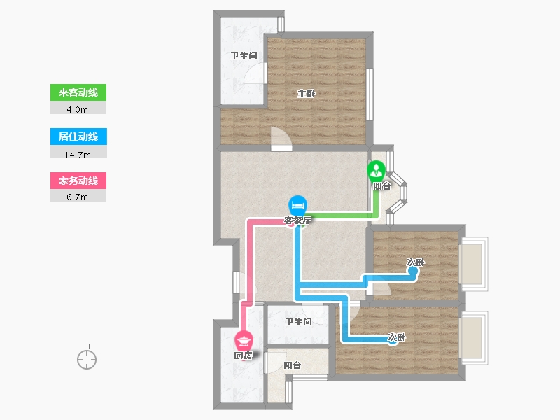 广东省-深圳市-馨庭苑(福田)-84.41-户型库-动静线