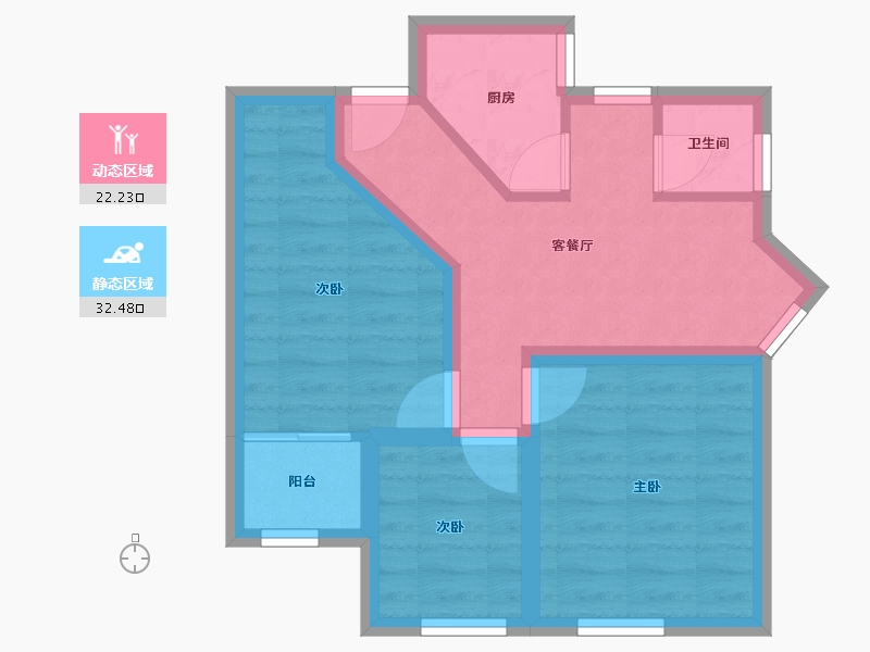 广东省-深圳市-景田南住宅小区-47.41-户型库-动静分区