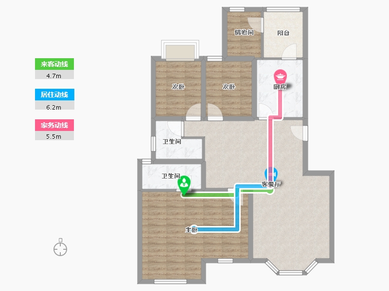 广东省-深圳市-东方玫瑰园-98.19-户型库-动静线