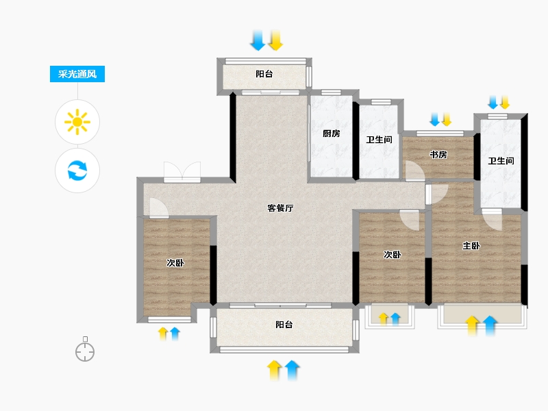 江苏省-淮安市-淮府-117.74-户型库-采光通风