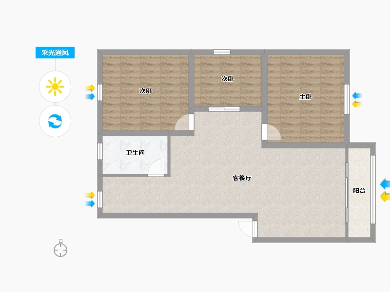 广东省-深圳市-香蜜二村-95.33-户型库-采光通风