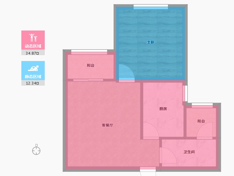 广东省-深圳市-青莲公寓-41.92-户型库-动静分区