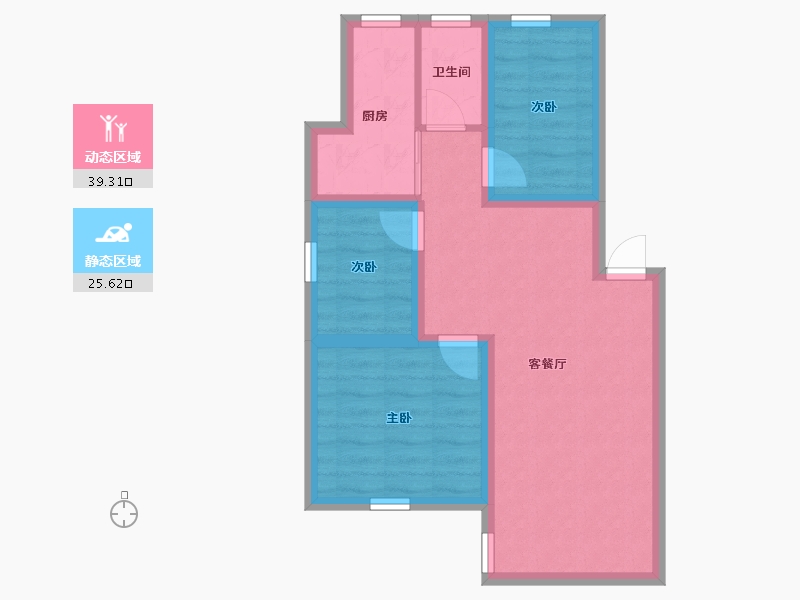 广东省-深圳市-龙塘小区-57.08-户型库-动静分区