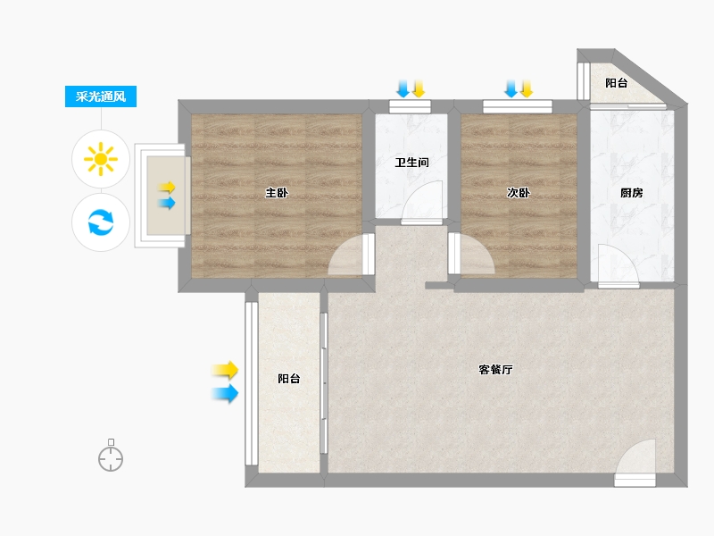 广东省-深圳市-天一名居-56.63-户型库-采光通风