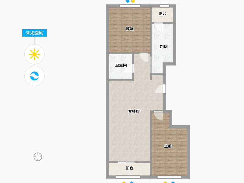 山东省-济南市-阳光100-92.80-户型库-采光通风