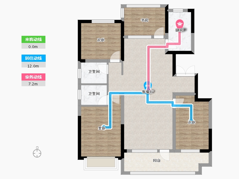 山东省-临沂市-铂樾府-105.04-户型库-动静线