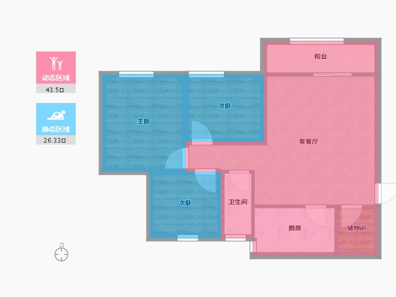 广东省-深圳市-特发小区-61.67-户型库-动静分区