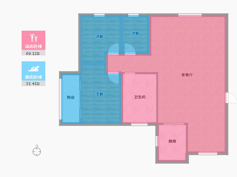 广东省-深圳市-景鹏大厦-93.01-户型库-动静分区