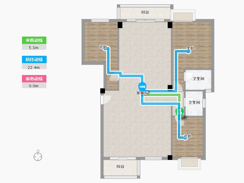 福建省-龙岩市-莲西小区-111.20-户型库-动静线