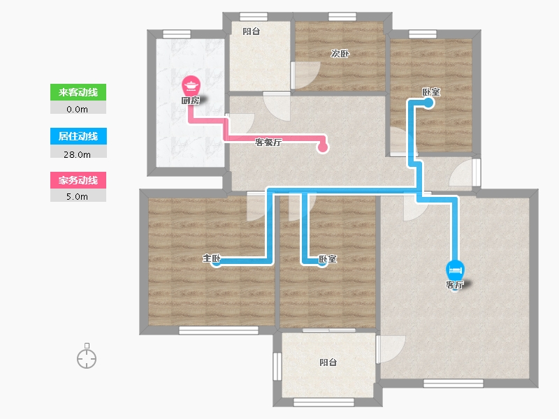 广东省-深圳市-龙塘机场小区-89.14-户型库-动静线