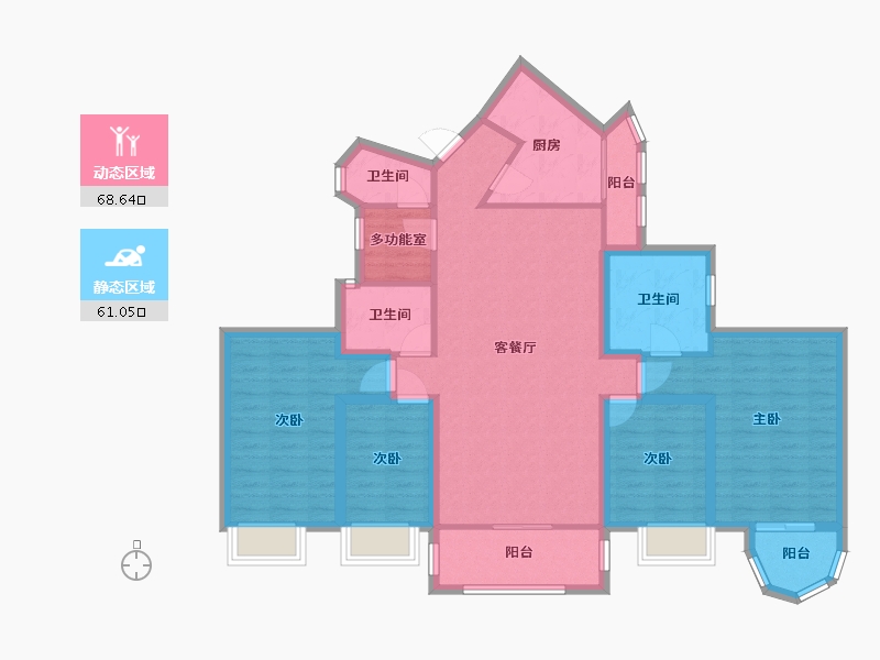 广东省-深圳市-黄埔雅苑乐悠园(黄埔雅苑三期)-115.27-户型库-动静分区