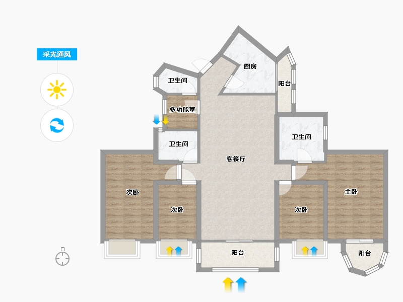 广东省-深圳市-黄埔雅苑乐悠园(黄埔雅苑三期)-115.27-户型库-采光通风