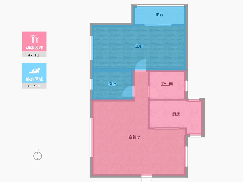 广东省-深圳市-景鹏大厦-71.97-户型库-动静分区