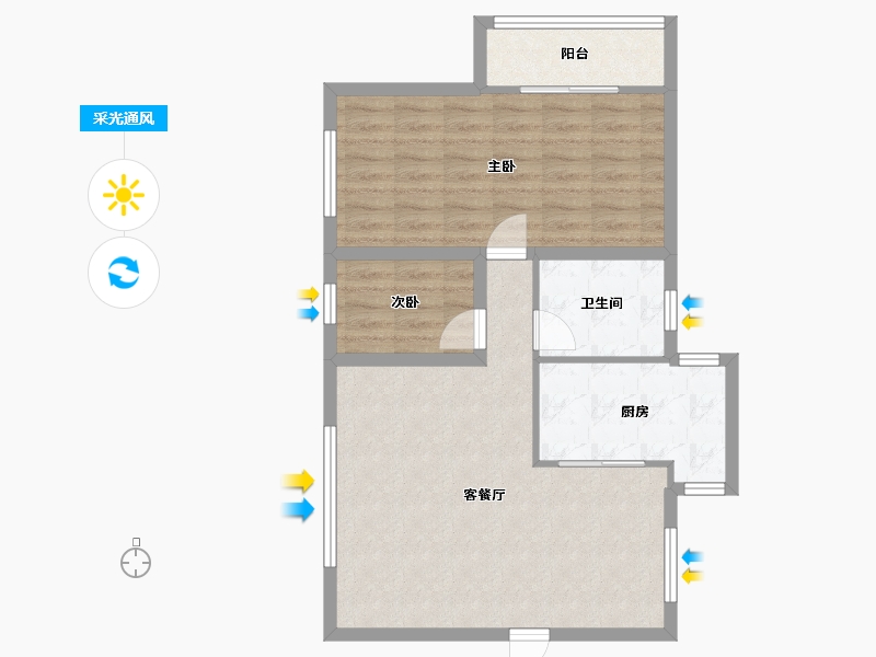 广东省-深圳市-景鹏大厦-71.97-户型库-采光通风