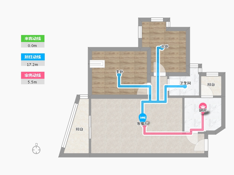 黑龙江省-鹤岗市-假日湾-57.12-户型库-动静线