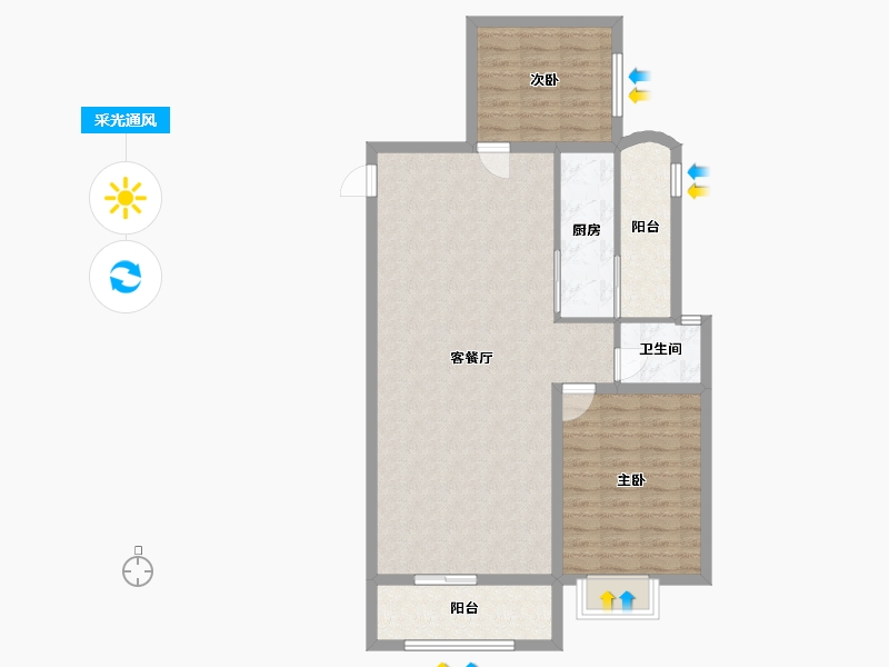 广东省-深圳市-嘉园-89.40-户型库-采光通风