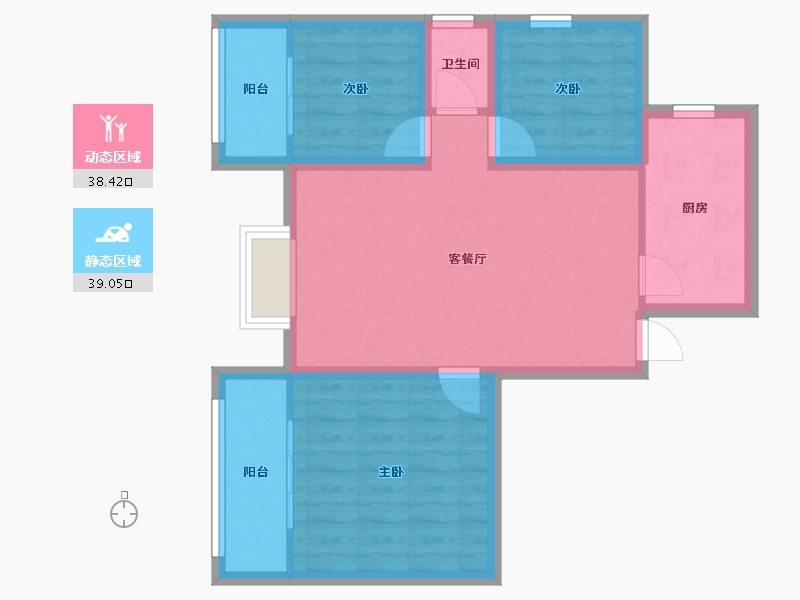 广东省-深圳市-天明居-68.84-户型库-动静分区