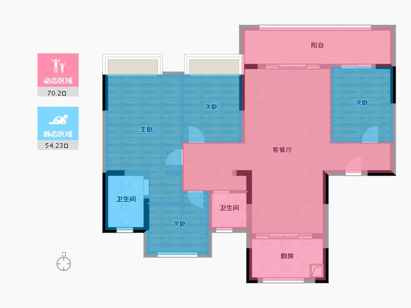 江苏省-苏州市-茗悦华庭-130.00-户型库-动静分区