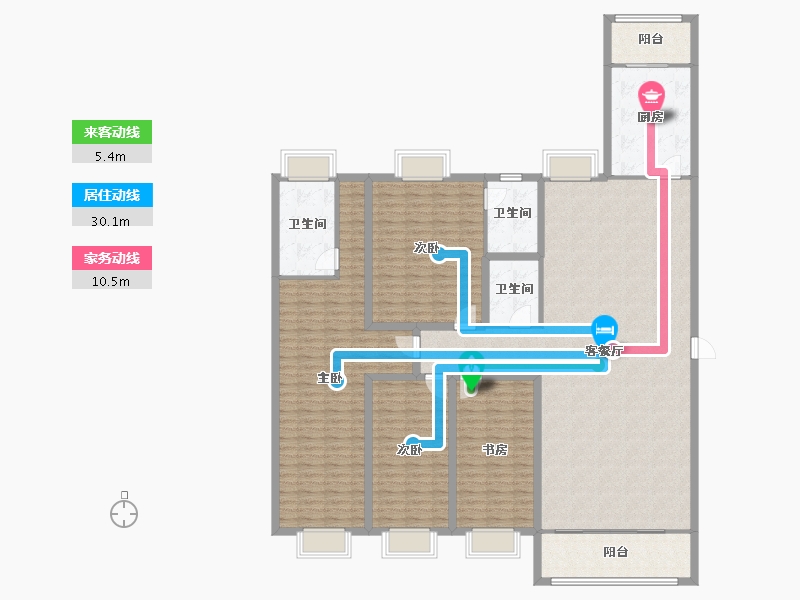 广东省-深圳市-雅颂居-200.82-户型库-动静线