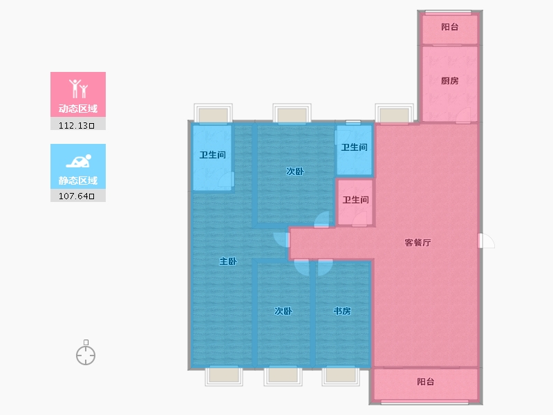 广东省-深圳市-雅颂居-200.82-户型库-动静分区