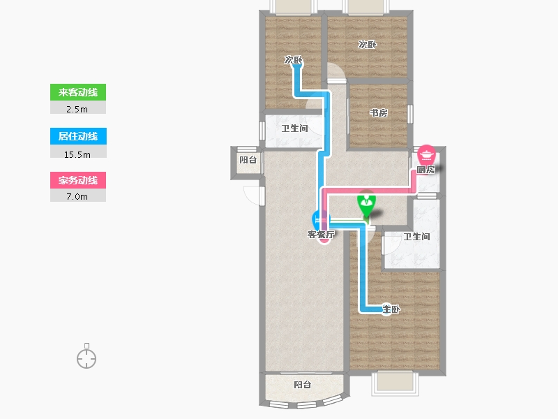 广东省-深圳市-嘉园-99.84-户型库-动静线