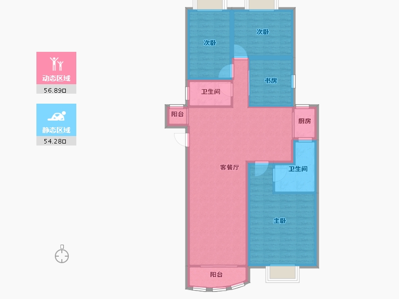 广东省-深圳市-嘉园-99.84-户型库-动静分区