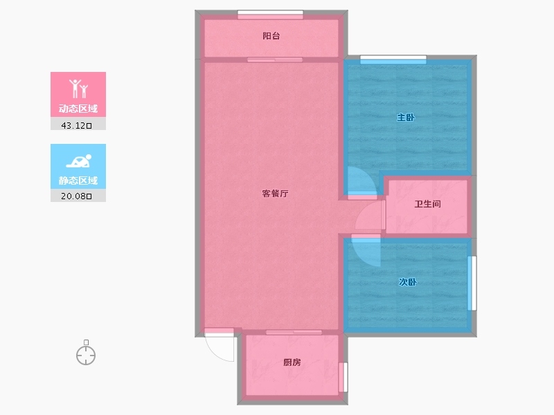 广东省-深圳市-翔名苑-56.08-户型库-动静分区