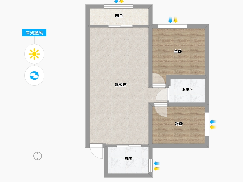 广东省-深圳市-翔名苑-56.08-户型库-采光通风