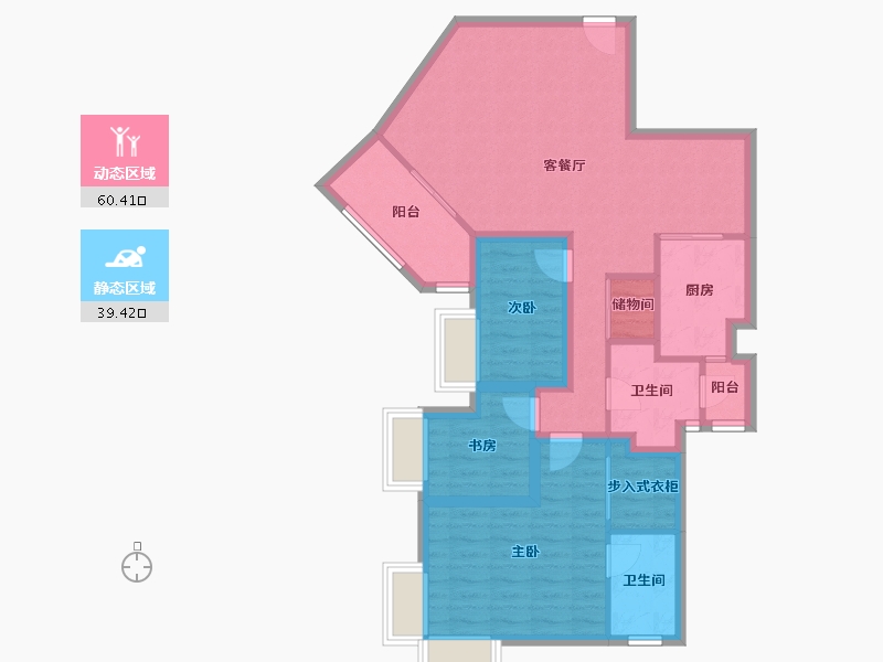 广东省-深圳市-恒星园-88.69-户型库-动静分区