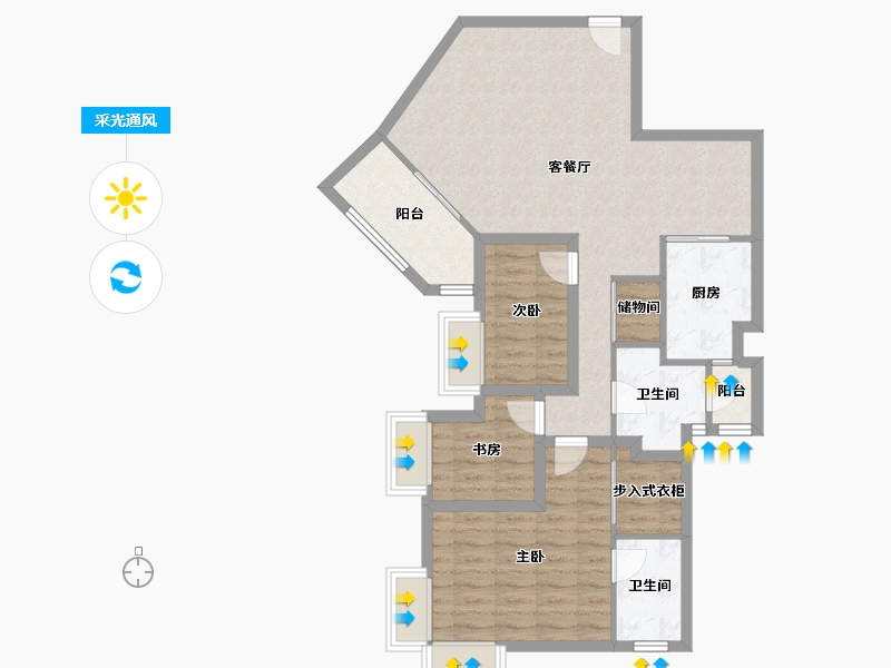 广东省-深圳市-恒星园-88.69-户型库-采光通风