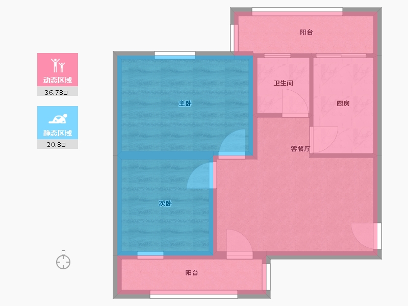 广东省-深圳市-香蜜新村-50.26-户型库-动静分区