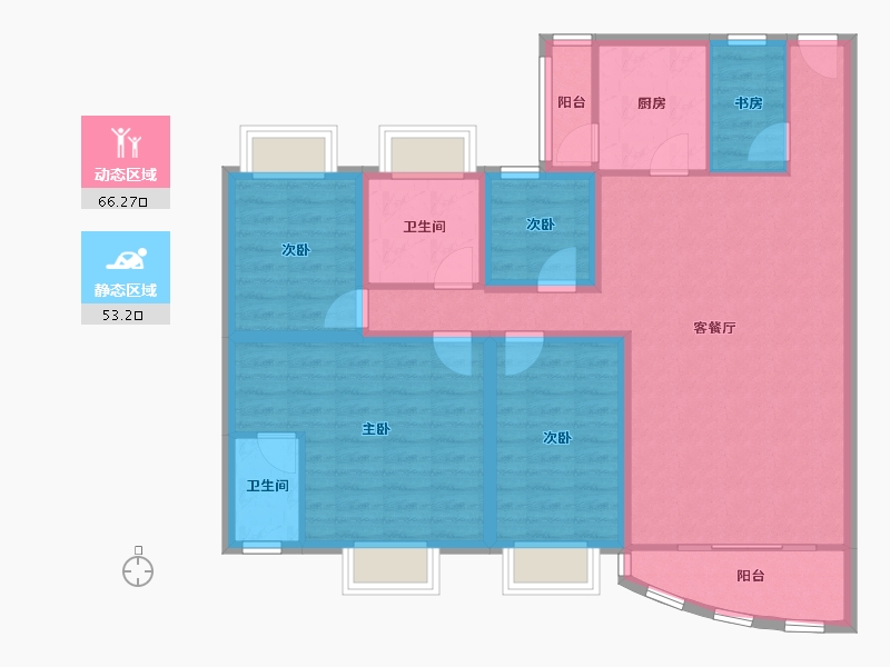 广东省-深圳市-聚豪园-106.71-户型库-动静分区