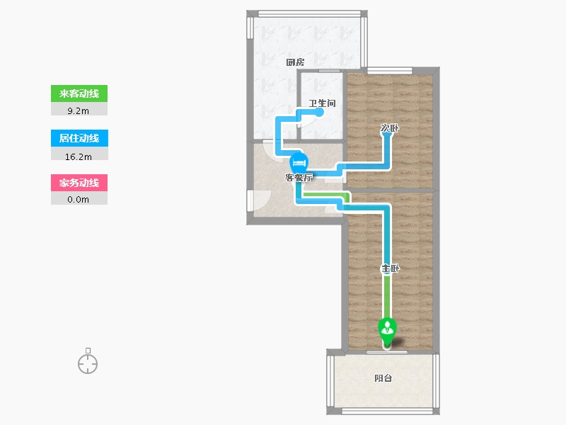 河北省-石家庄市-一建宿舍-65.72-户型库-动静线