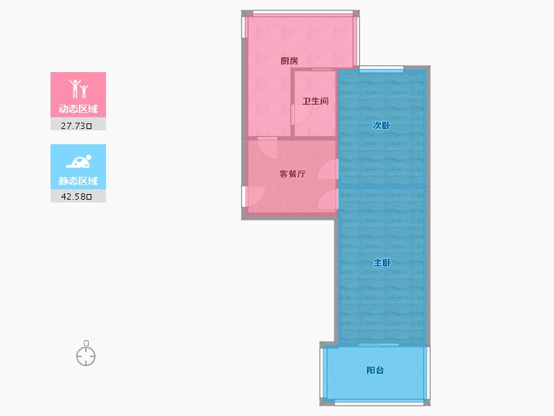 河北省-石家庄市-一建宿舍-65.72-户型库-动静分区