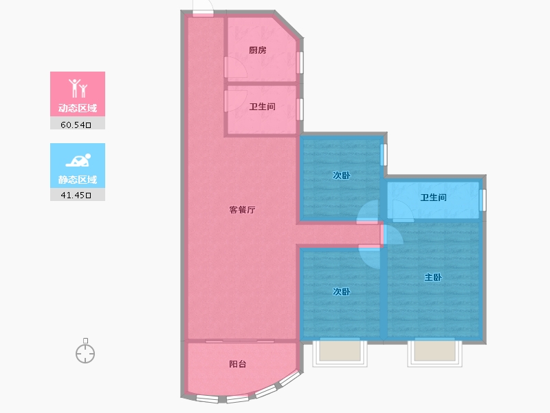 广东省-深圳市-嘉隆星苑-91.67-户型库-动静分区