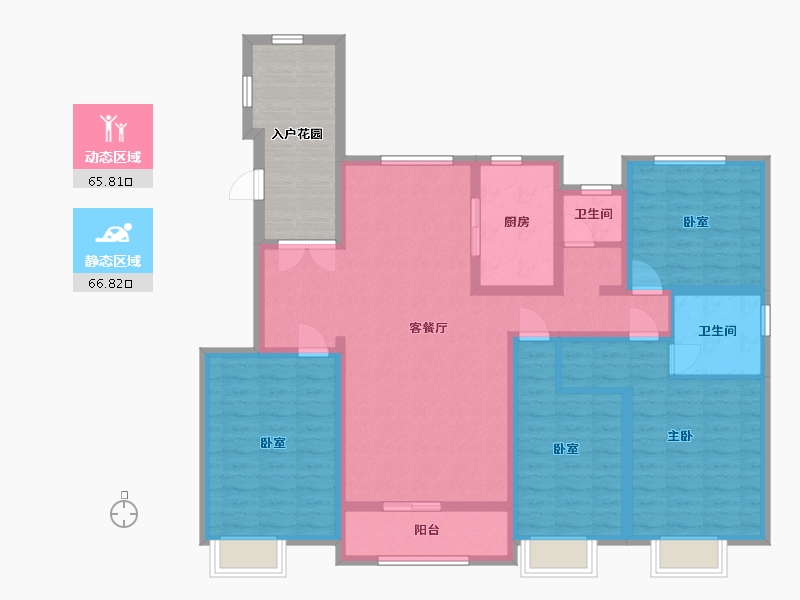 河南省-驻马店市-置地上河苑-135.00-户型库-动静分区