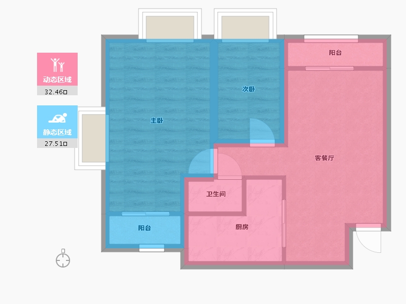 广东省-深圳市-景秀年华家园-52.90-户型库-动静分区