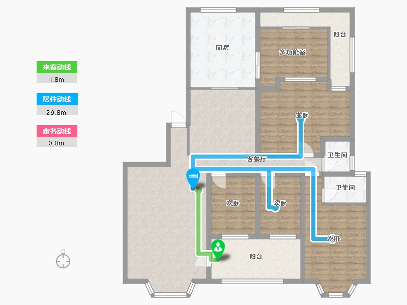 广东省-深圳市-东方玫瑰园-148.63-户型库-动静线