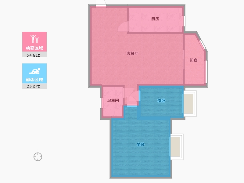 广东省-深圳市-长城盛世家园一期-75.95-户型库-动静分区