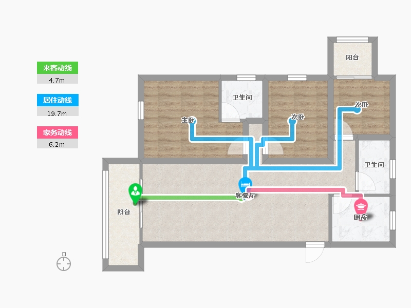 广东省-深圳市-天健名苑-75.37-户型库-动静线