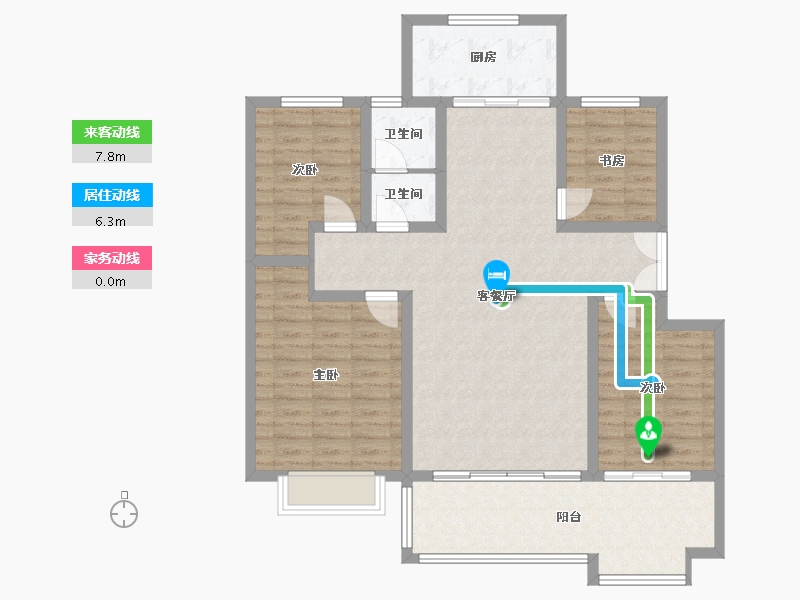 山东省-临沂市-世纪尚院东区-108.83-户型库-动静线