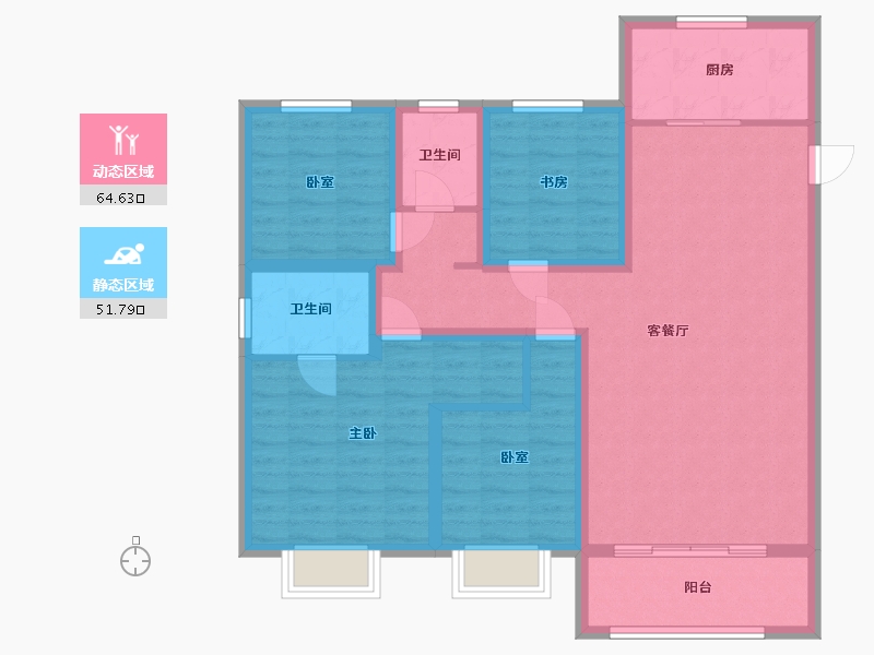 山西省-太原市-阳光城并州府-120.00-户型库-动静分区