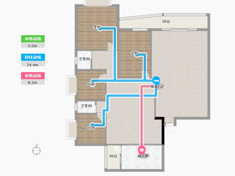 广东省-清远市-恒大银湖城-144.00-户型库-动静线