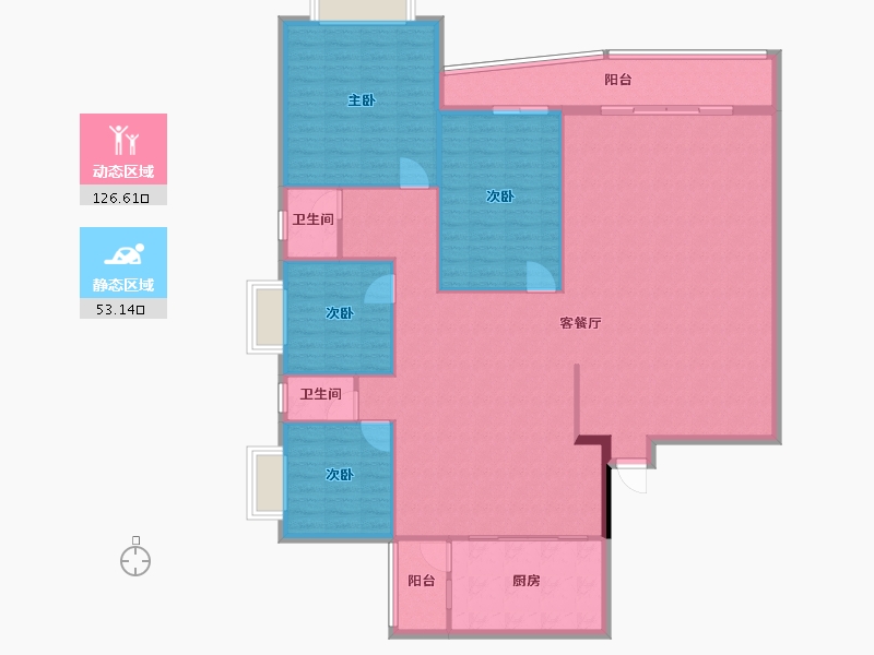 广东省-清远市-恒大银湖城-144.00-户型库-动静分区