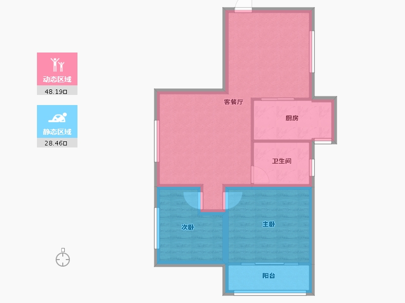 广东省-深圳市-景鹏大厦-68.67-户型库-动静分区