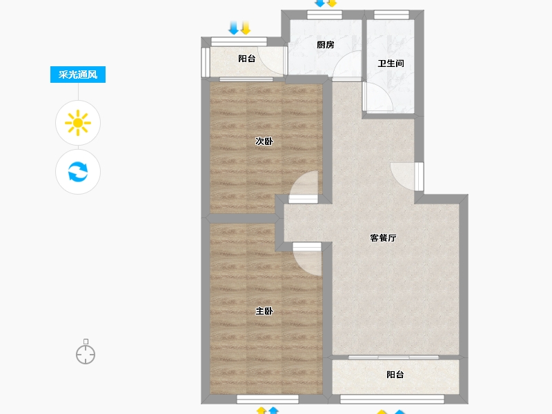 广东省-深圳市-景新花园-58.27-户型库-采光通风